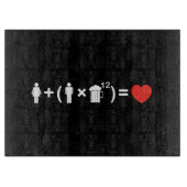 Planche À Découper L'équation d'amour pour les hommes (Devant)