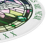 Planche À Découper Les Anges Sont Près De La Verdure Vitre (Coin)