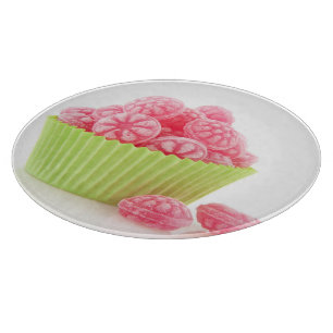 Planche À Découper Les bonbons savoureux à sucrerie de framboise dans