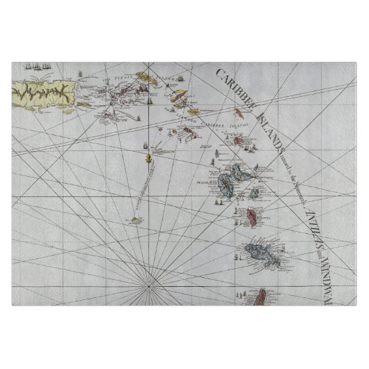 PLANCHE À DÉCOUPER LES CARAÏBE : CARTE, 1775 (Devant)