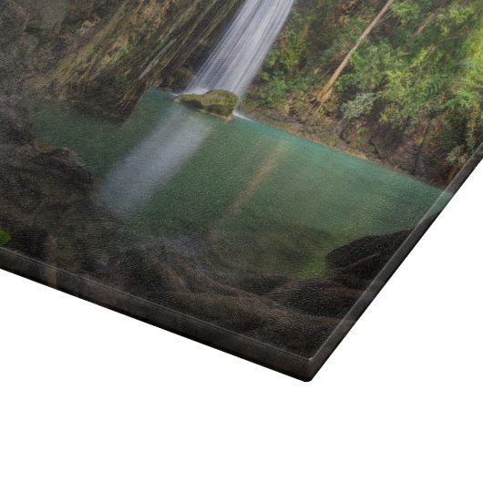 Planche À Découper Les cascades | Spring Rainforest Waterfall Thaïlan (Coin)