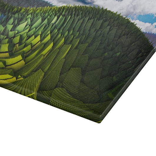 Planche À Découper Les Collines Vertes De La Terre (Coin)