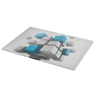 Planche À Découper Les cubes 3D de SlipperyJoe sont un arrangement ca