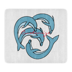 Planche À Découper Les dauphins bleus entourent Thunder_Cove