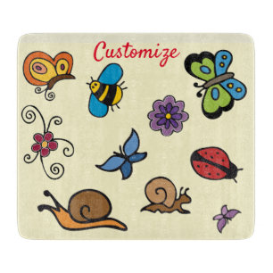 Planche À Découper Les escargots des papillons insectent Thunder_Cove