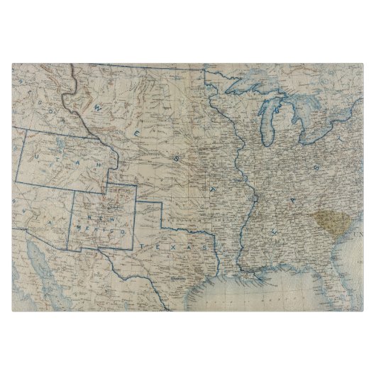 Planche À Découper Les Etats-Unis en décembre 1860 (Devant)