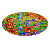 Planche À Découper "Les Fleurs Oranges" Belle Peinture. Commandez dès (Coin)