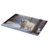 Planche À Découper Les Grands Pyrénées Laissent Neige Noël (Coin)