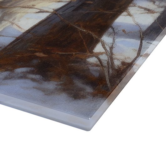 Planche À Découper Les Grands Pyrénées Laissent Neige Noël (Coin)