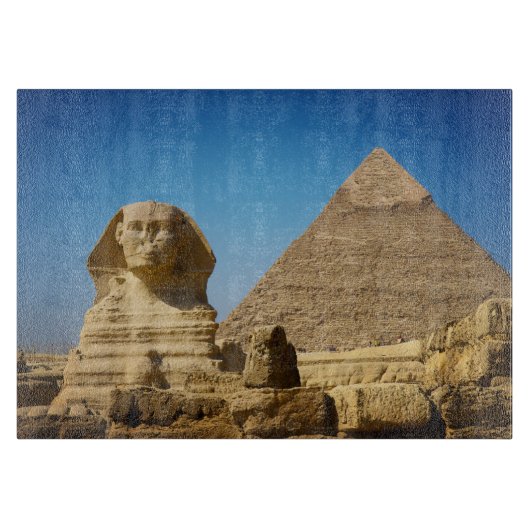Planche À Découper Les monuments | Sphinx & Pyramide d'Egypte (Devant)