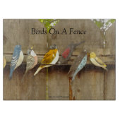 Planche À Découper Les Oiseaux Sur Une clôture (Devant)