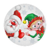 Planche À Découper Les personnages de Noël de père Noël et Elf (Devant)