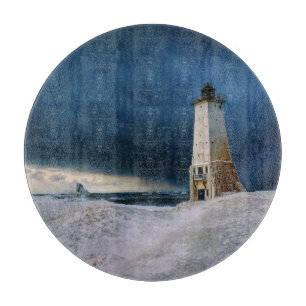 Planche À Découper Les phares   Frankfort Lighthouse Lake Michigan