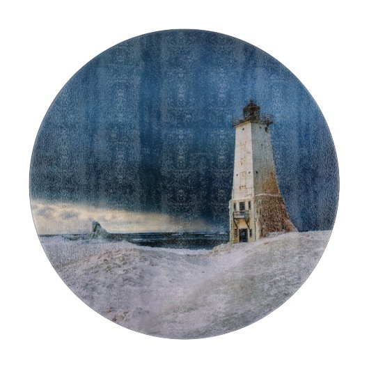 Planche À Découper Les phares | Frankfort Lighthouse Lake Michigan (Devant)