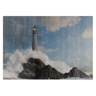 Planche À Découper Les phares Phare Avec Vagues De Crise