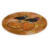 Planche À Découper Les vautours célèbrent Halloween ! (Coin)