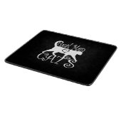 Planche À Découper Les vrais hommes raffinés adorent les chats (Coin)