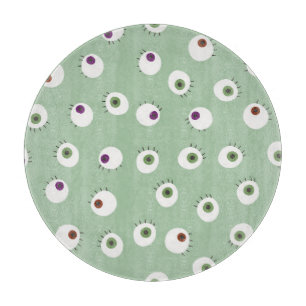 Planche À Découper Les yeux d'Halloween, motif sans couture dessiné à