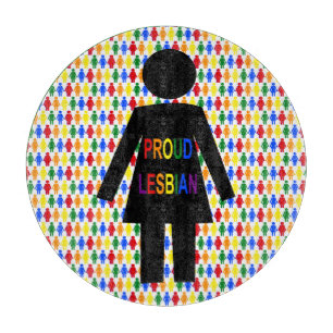 Planche À Découper Lesbienne LGBTQ Silhouette et Rainbow Ladies