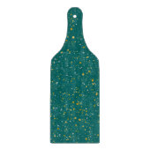 Planche À Découper L'espace élégant de confettis - vert turquoise et (Devant)