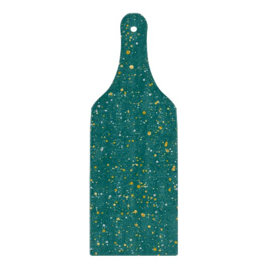 Planche À Découper L'espace élégant de confettis - vert turquoise et (Devant)