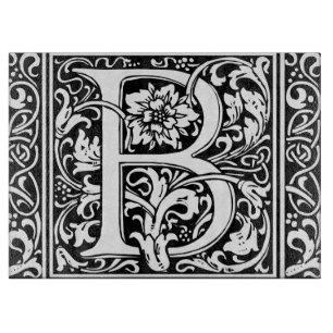 Planche À Découper Lettre B Monogramme Art Nouveau Médiéval