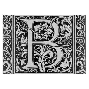Planche À Découper Lettre B Monogramme médiéval Art Nouveau