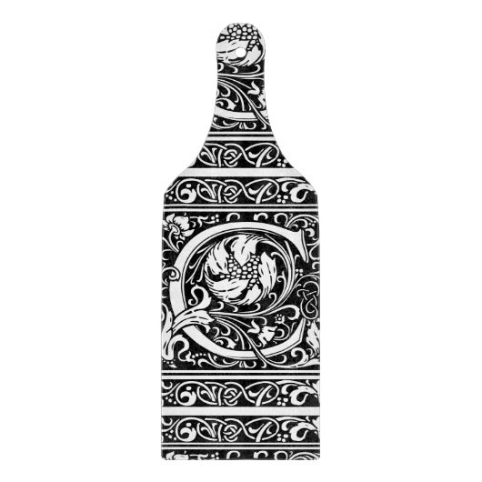 Planche À Découper Lettre C Monogramme médiéval Art Nouveau (Devant)