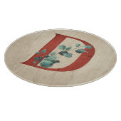 Planche À Découper LETTRE D BOIS Rustique ET Eucalyptus (Coin)