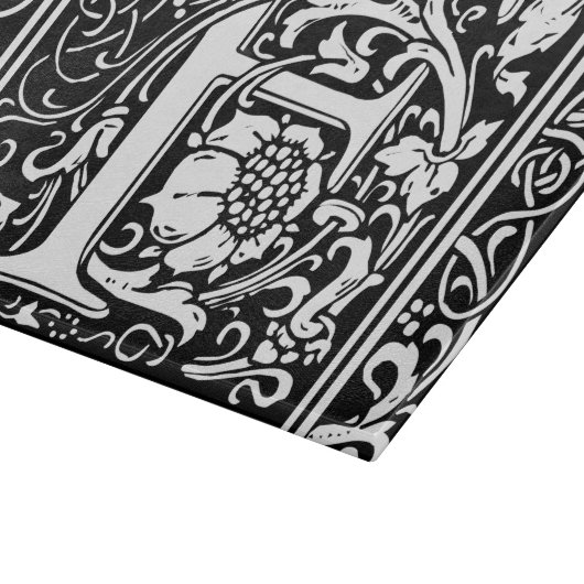 Planche À Découper Lettre F Monogramme médiéval Art Nouveau (Coin)