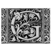 Planche À Découper Lettre G Monogramme médiéval Art Nouveau (Devant)