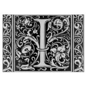 Planche À Découper Lettre I Monogramme médiéval Art Nouveau (Devant)