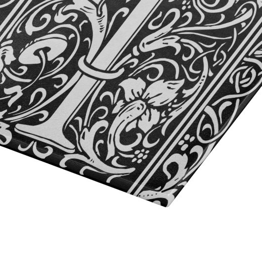 Planche À Découper Lettre I Monogramme médiéval Art Nouveau (Coin)