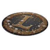 Planche À Découper Lettre initiale de monogramme doré L (Coin)