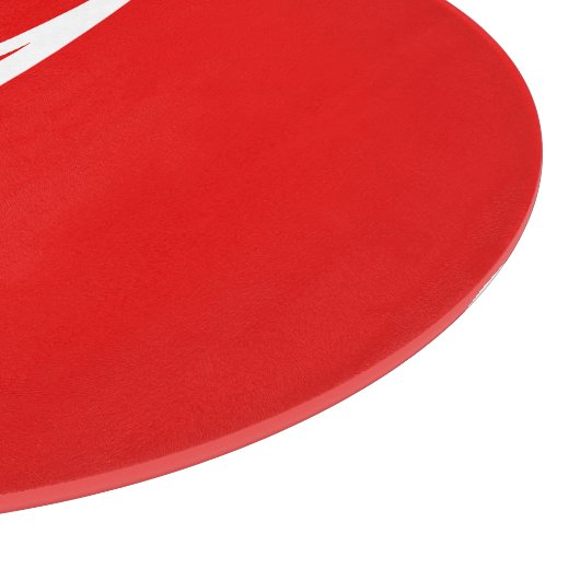 Planche À Découper Lettre initiale Monogramme Style moderne Rouge Bla (Coin)