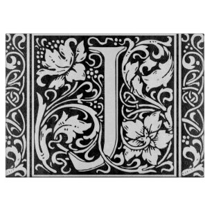 Planche À Découper Lettre J Monogramme médiéval Art Nouveau