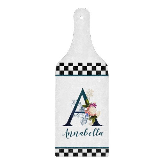 Planche À Découper LETTRE MONOGRAPHIQUE Florale A fantaisie en carton (Devant)