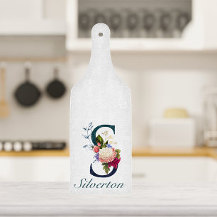 Planche À Découper LETTRE MONOGRAPHIQUE S Fancy Floral