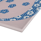 Planche À Découper LETTRE Motif Fleur O(bleu) (Coin)