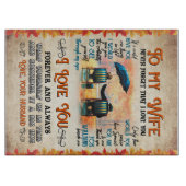 Planche À Découper Lettre Personnalisée À Ma Femme Amour Du Mari B (Devant)