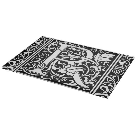 Planche À Découper Lettre R Monogramme médiéval Art Nouveau (Coin)