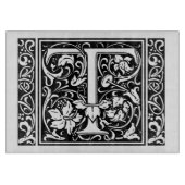Planche À Découper Lettre T Monogramme médiéval Art Nouveau (Devant)