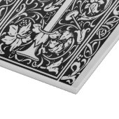 Planche À Découper Lettre T Monogramme médiéval Art Nouveau (Coin)