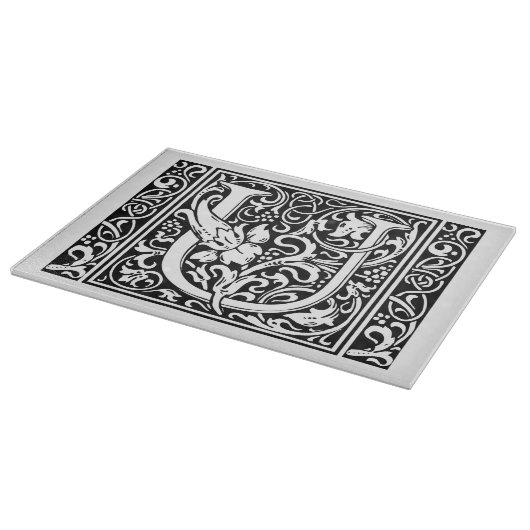 Planche À Découper Lettre U Monogramme médiéval Art Nouveau (Coin)
