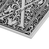 Planche À Découper Lettre X Monogramme médiéval Art Nouveau (Coin)