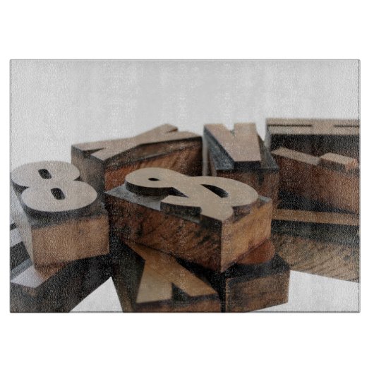 Planche À Découper Lettres en bois (Devant)