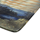 Planche À Découper Lever du soleil céleste du drapeau américain dans  (Coin)