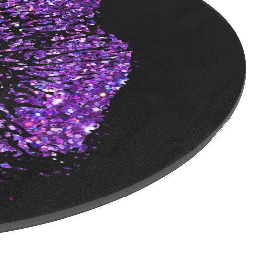 Planche À Découper Lèvres à Parties scintillant violette (Coin)