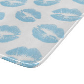 Planche À Découper Lèvres Bleues, Motif De Lèvres, Bleu, Baiser (Coin)