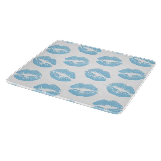 Planche À Découper Lèvres Bleues, Motif De Lèvres, Bleu, Baiser (Coin)
